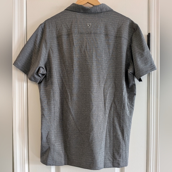Kuhl Airkuhl Polo Short Sleeve Shirt Mens Size L Gray Striped Hiking Outdoor NWT - Picture 11 of 16